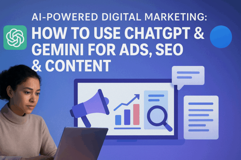 AI Powered Digital Marketing How to Use ChatGPT & Gemini for Ads, SEO & Content