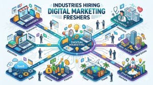 Industries Hiring Digital Marketing Professionals Different industries hiring digital marketing professionals including ecommerce healthcare education and startups