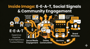 E-E-A-T signals social media engagement and community participation for off-page SEO